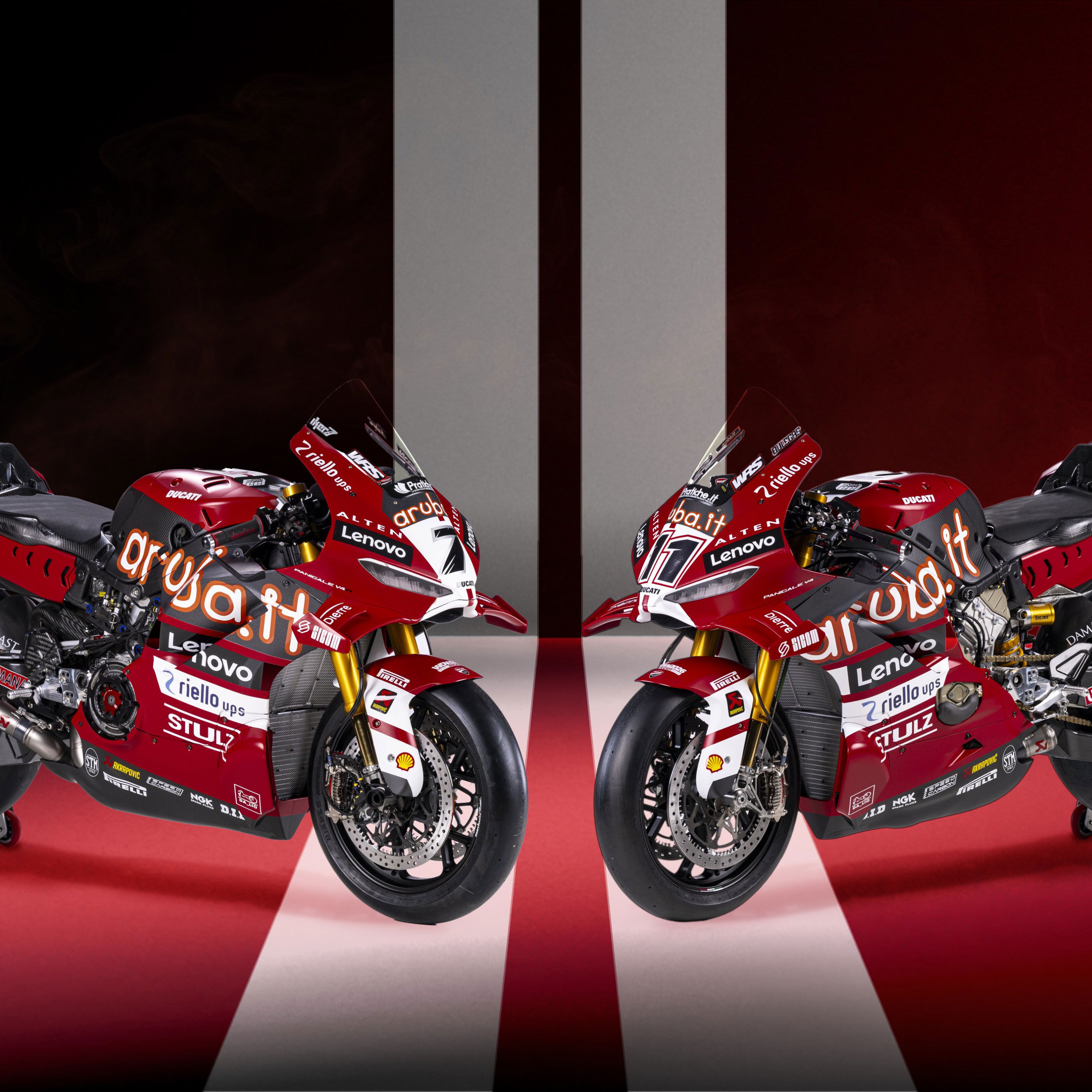 2026 WorldSBK factory Ducati bikes. Credit: X/Aruba.it Racing Ducati.