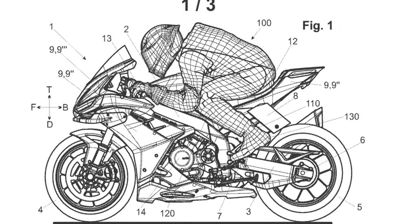 Aprilia RSV4 'leg wing' patent image
