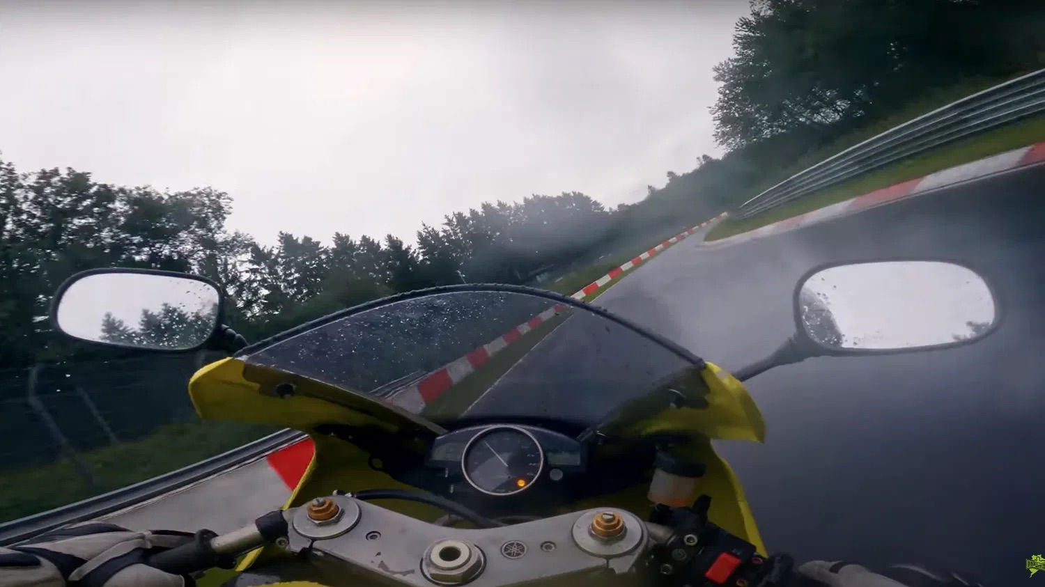 Riding in the rain at the Nurburgring