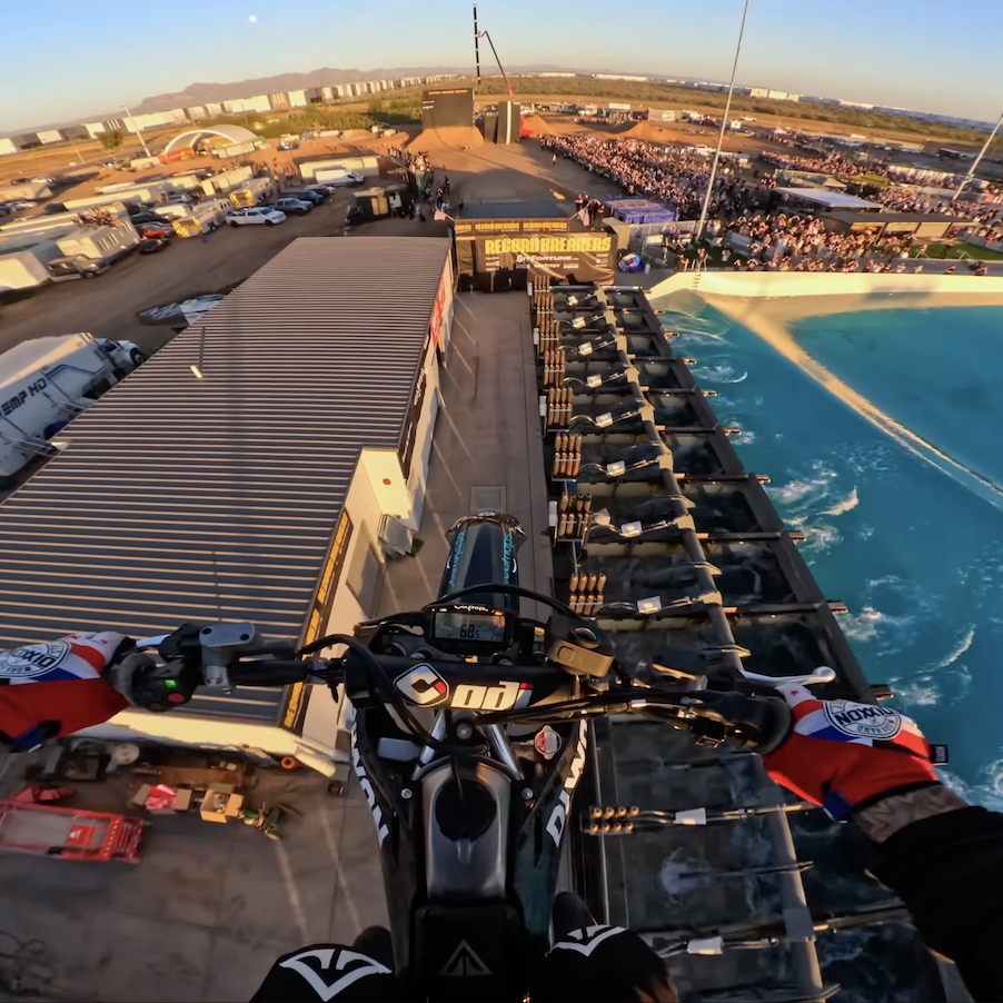 Watch Colby Raha make history with record-breaking 275-foot jump