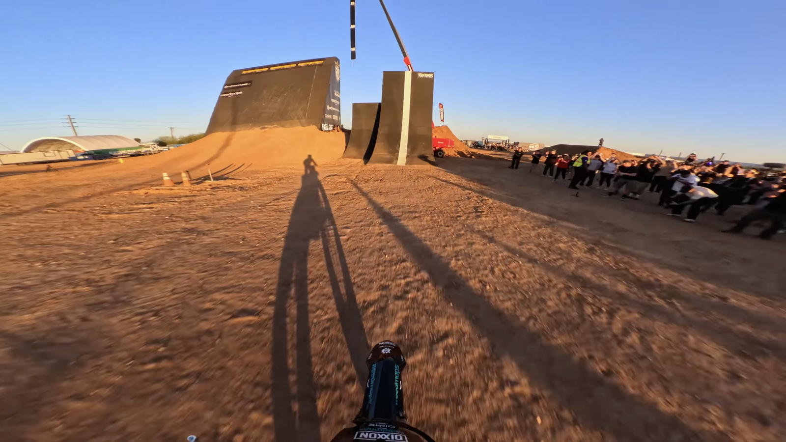 Watch as Colby Raha leaps 275 feet on a dirt bike
