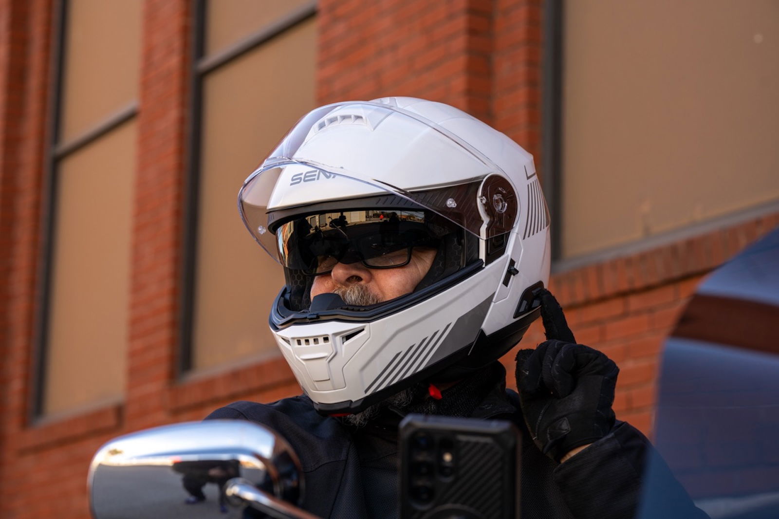 The Sena Specter Bluetooth modular helmet