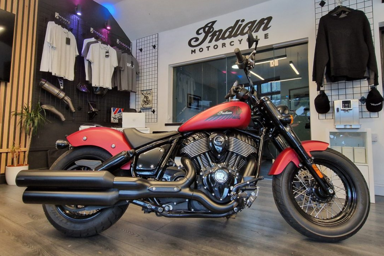 Inside the Oakmere Motorcycles Cheshire dealership