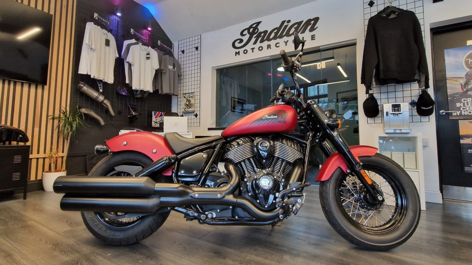Inside the Oakmere Motorcycles Cheshire dealership