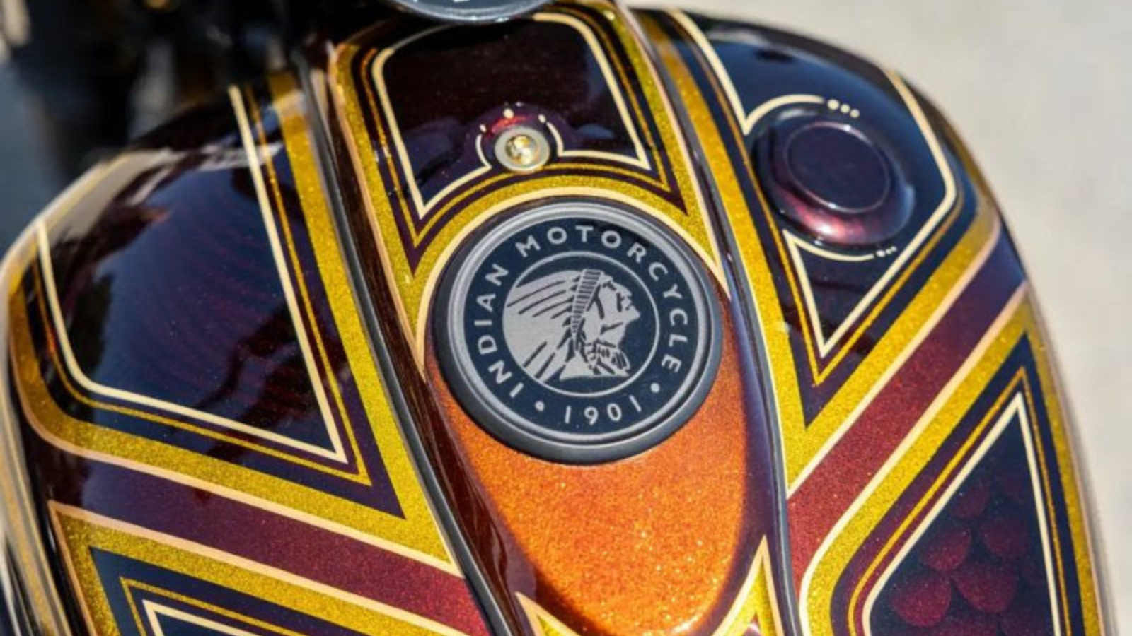 Fuel tank of an Indian motorcycle