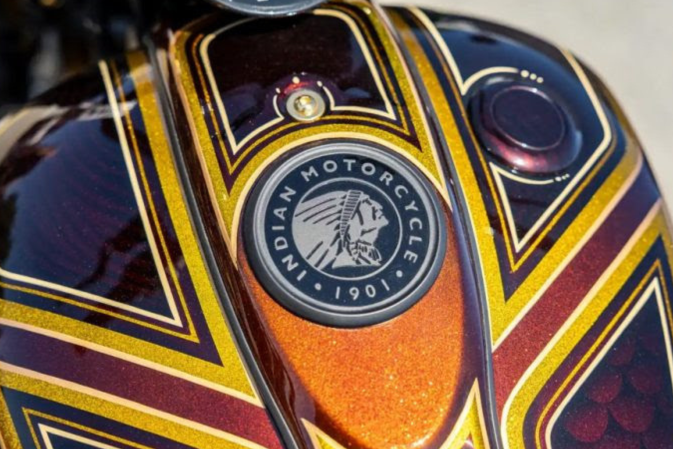 Fuel tank of an Indian motorcycle