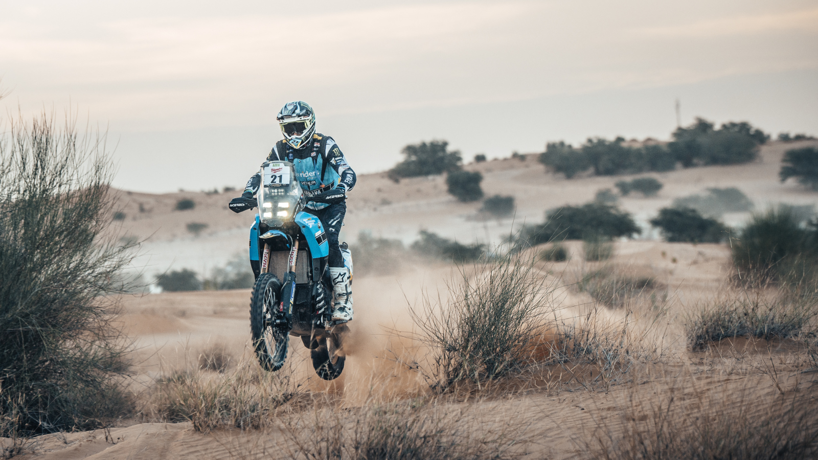 Gautier Paulin at the Africa Eco Race riding a Tenere 700 Rally