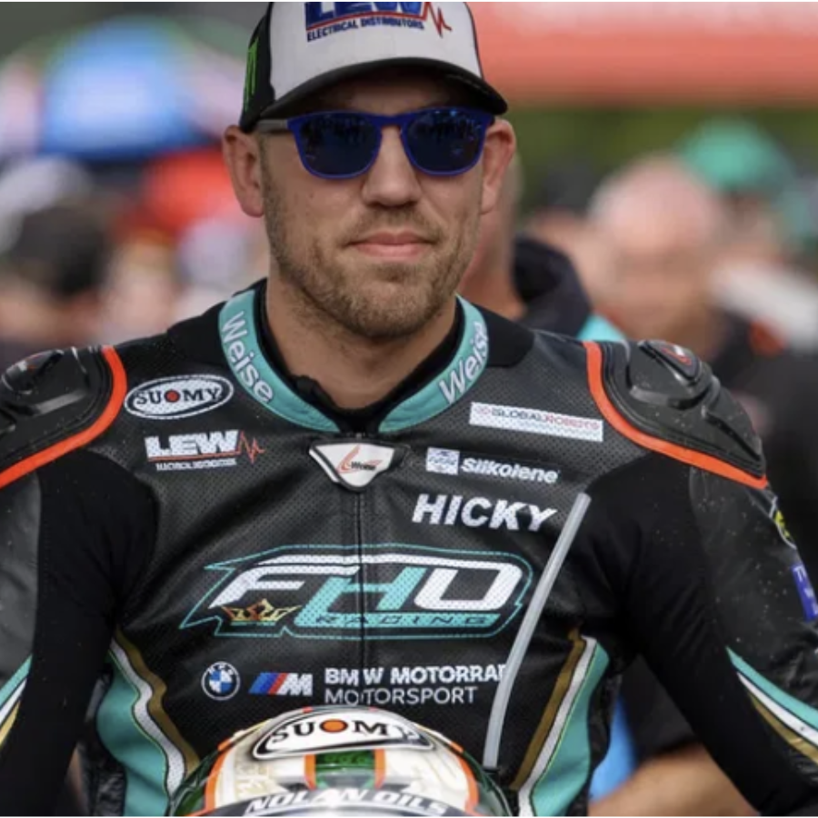 Peter Hickman before a race