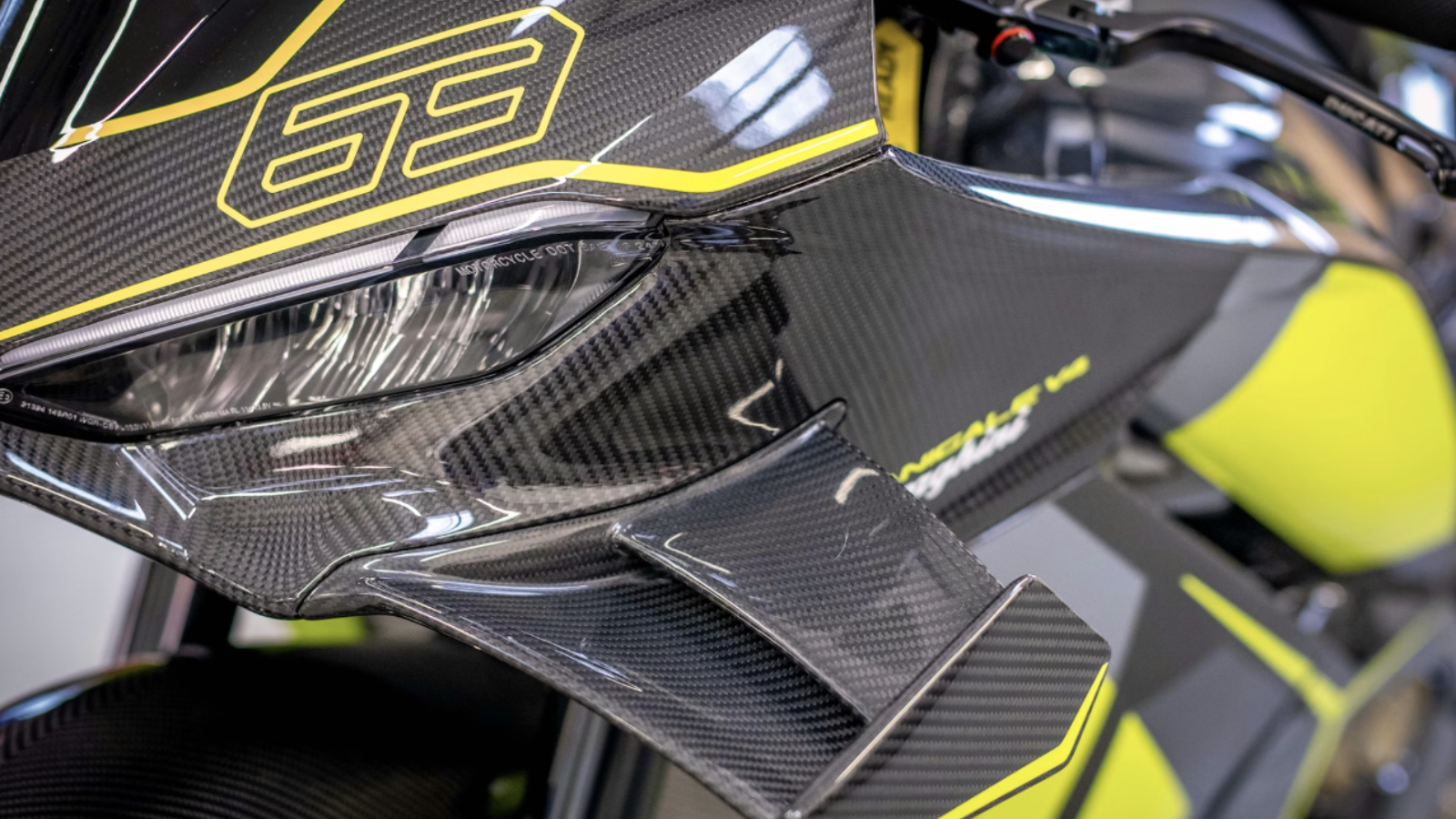 Ducati Panigale V4 Lamborghini carbon fibre body. Photo credit - Collecting Cars