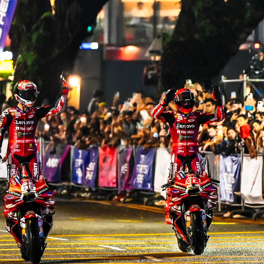 Marc Marquez and Francesco Bagnaia at the 2026 MotoGP season launch