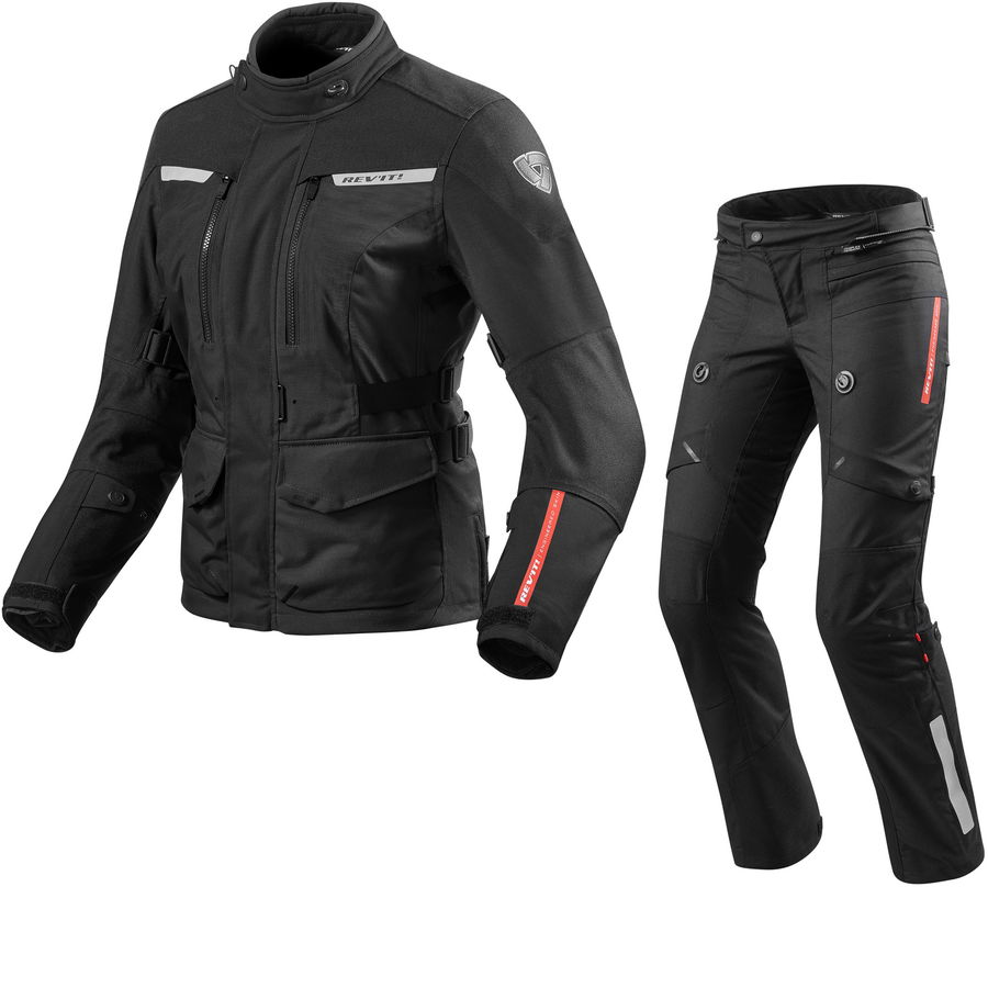 Rev It Horizon 2 Ladies Motorcycle Jacket & Trousers Black Kit