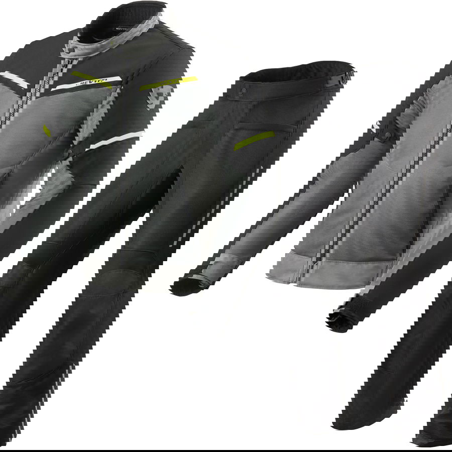 Rev It Airwave 3 Motorcycle Jacket & Trousers Grey Black Kit