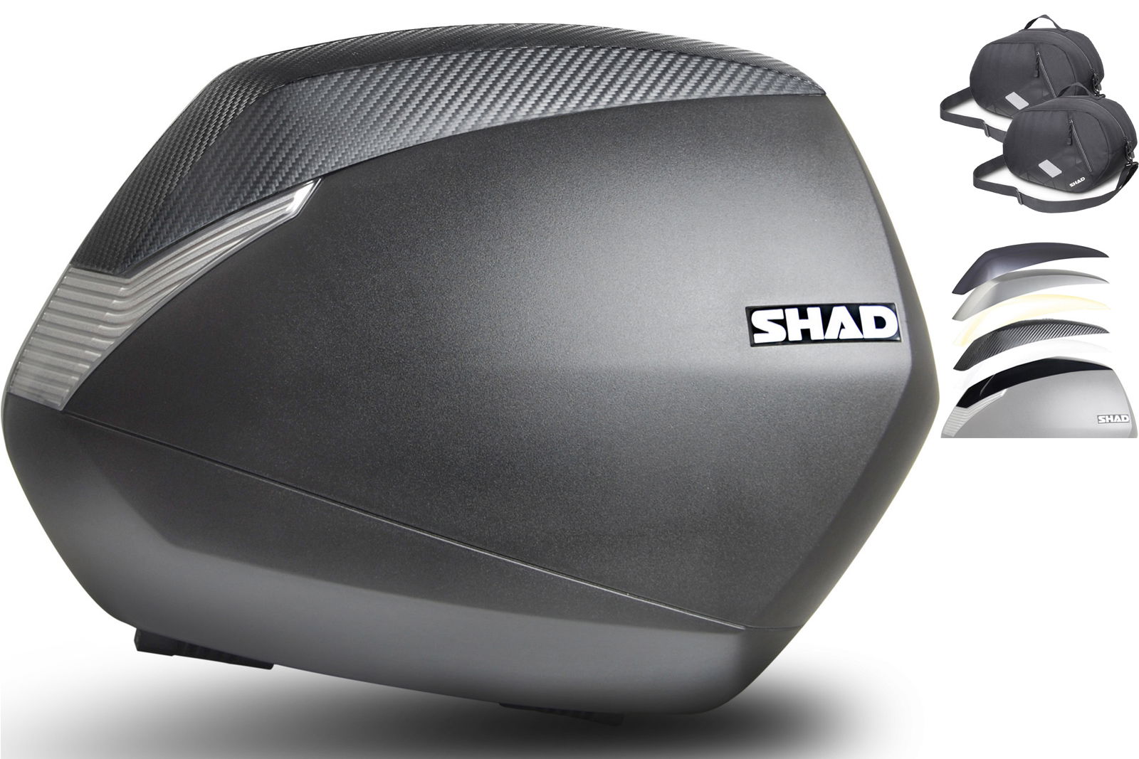 Shad SH36 Side Cases 36L with Carbon Covers (Pair)