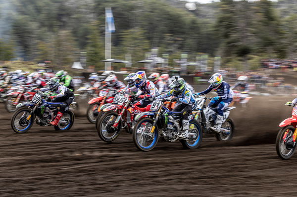 2022 MXGP of Patagonia Argentina race start. - Juan Pablo Acevedo/GasGas Media.