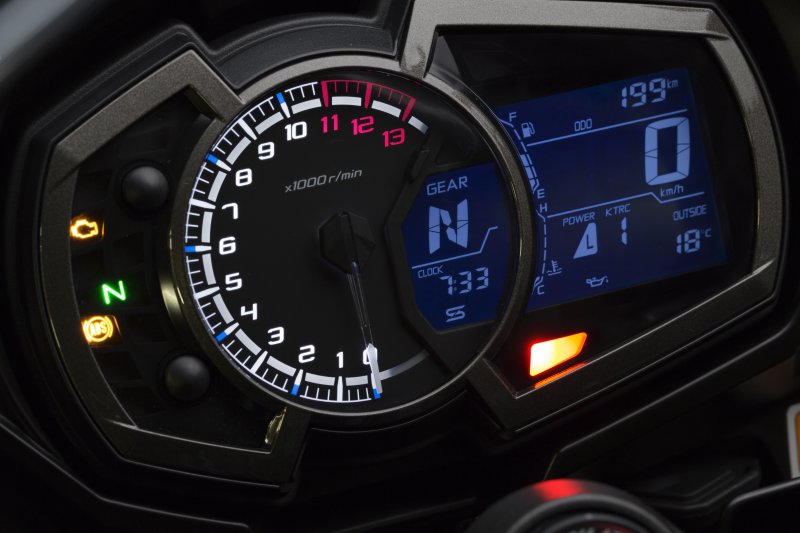 2017 Kawasaki Z1000SX clocks