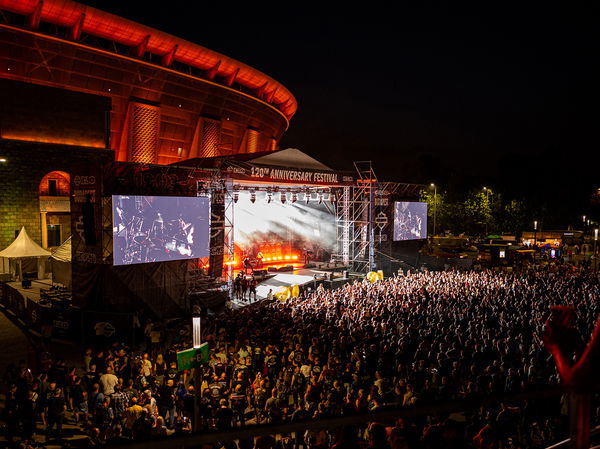 The main stage at the Harley-Davidson 120th Festival in Budapest