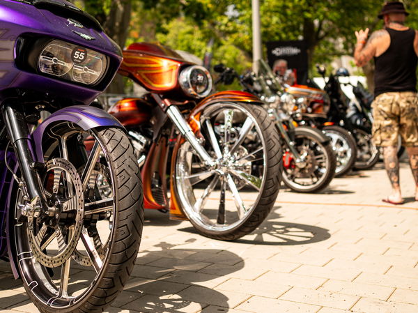 A customised Harley-Davidson Road Glide