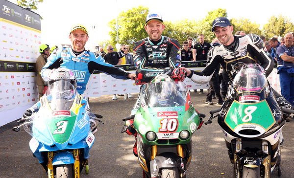 2022 IOMTT Supertwin podium finishers. - IOMTT Press