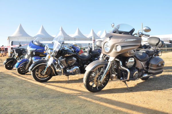 Indian-only motorcycle parking at Faro Rally