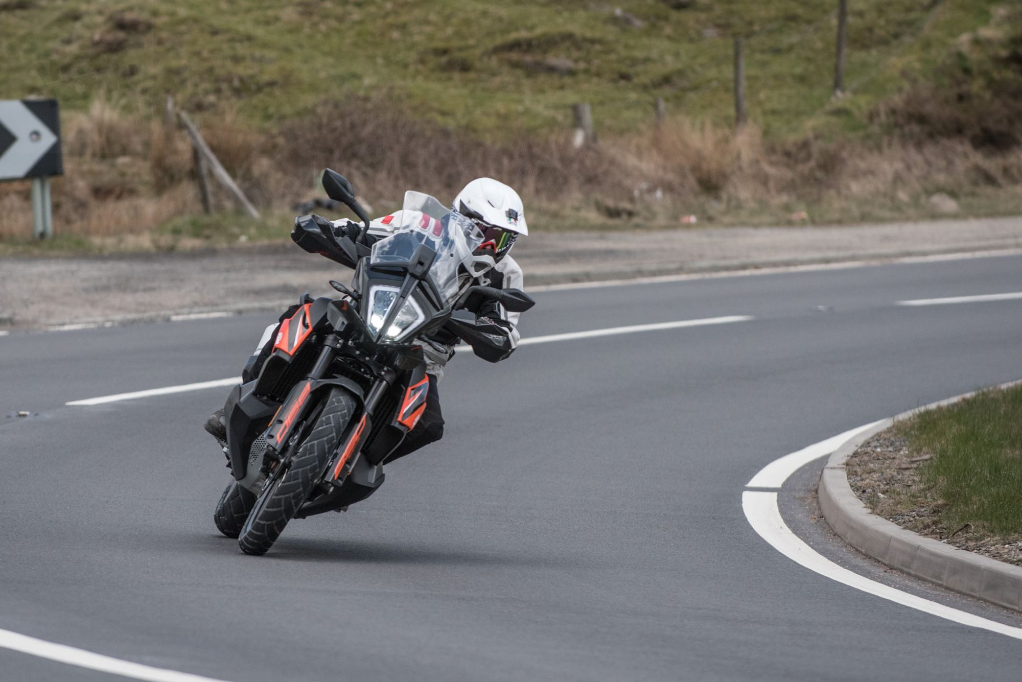 Road-focused KTM 890 Adventure S sports tourer in the w