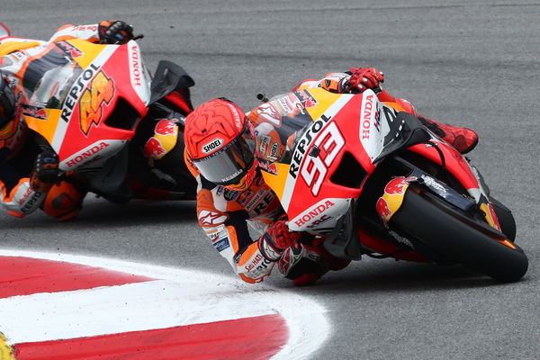 Marc Marquez leads Pol Espargaro, 2022 Portuguese Grand Prix.