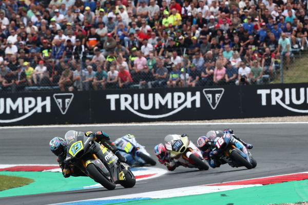 Celestino Vietti leads Moto2 group at 2022 Dutch TT. - Gold and Goose