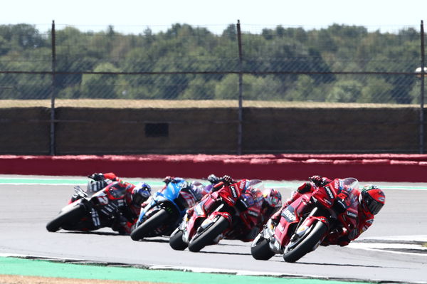 Francesco Bagnaia leads MotoGP field, 2022 MotoGP British Grand Prix. - Gold and Goose