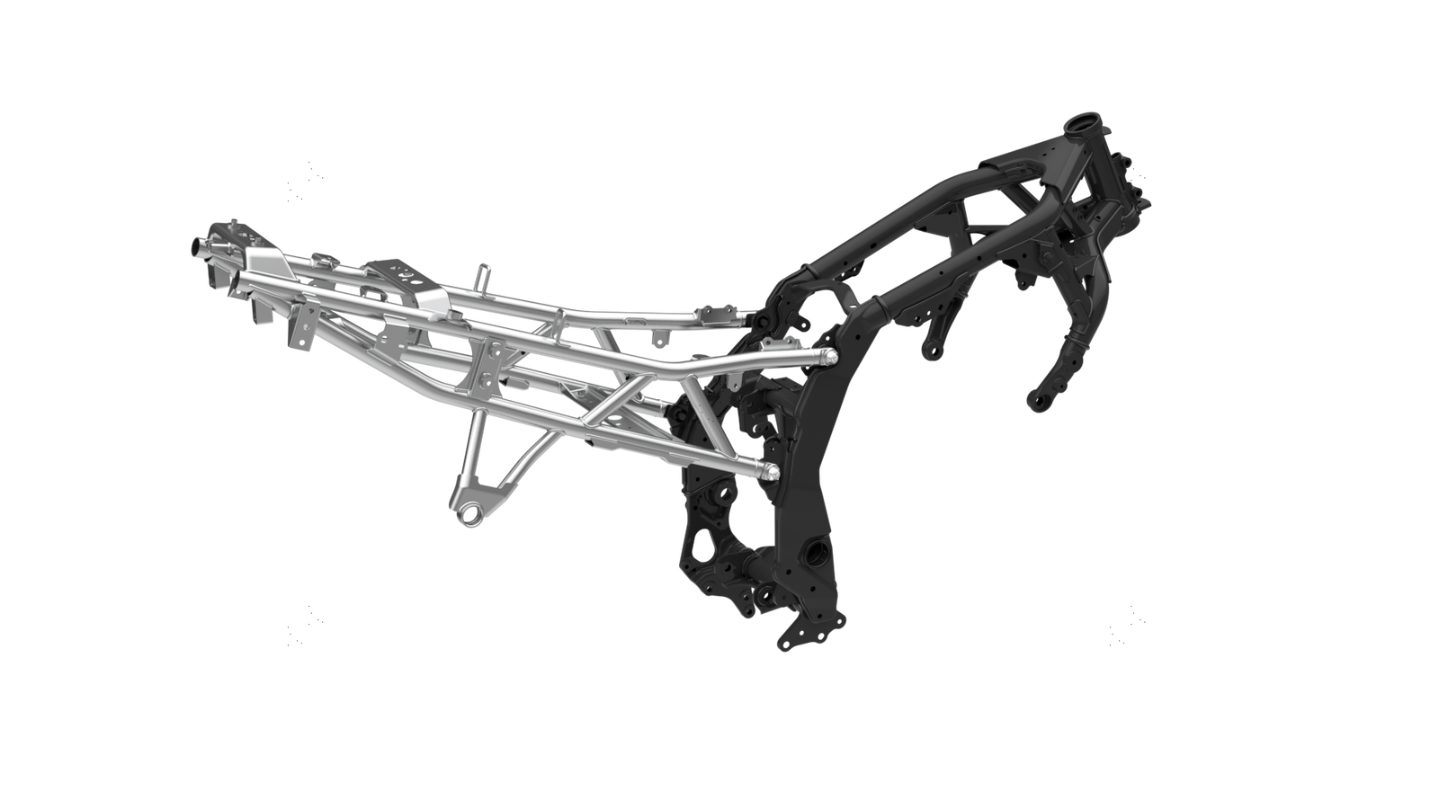 A motorcycle frame and swingarm