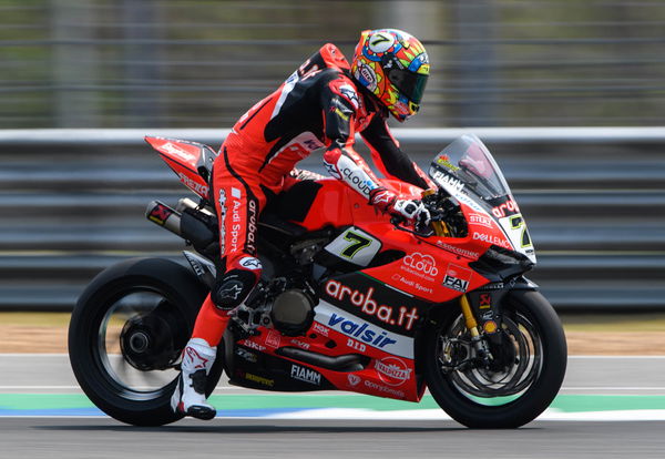 Chaz Davies braking at Buriram