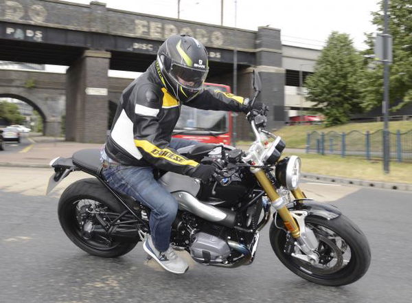 Shark lid on an RnineT, PIc - Mark Manning/BMW