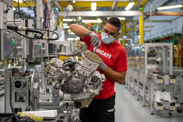 Ducati engine production line.