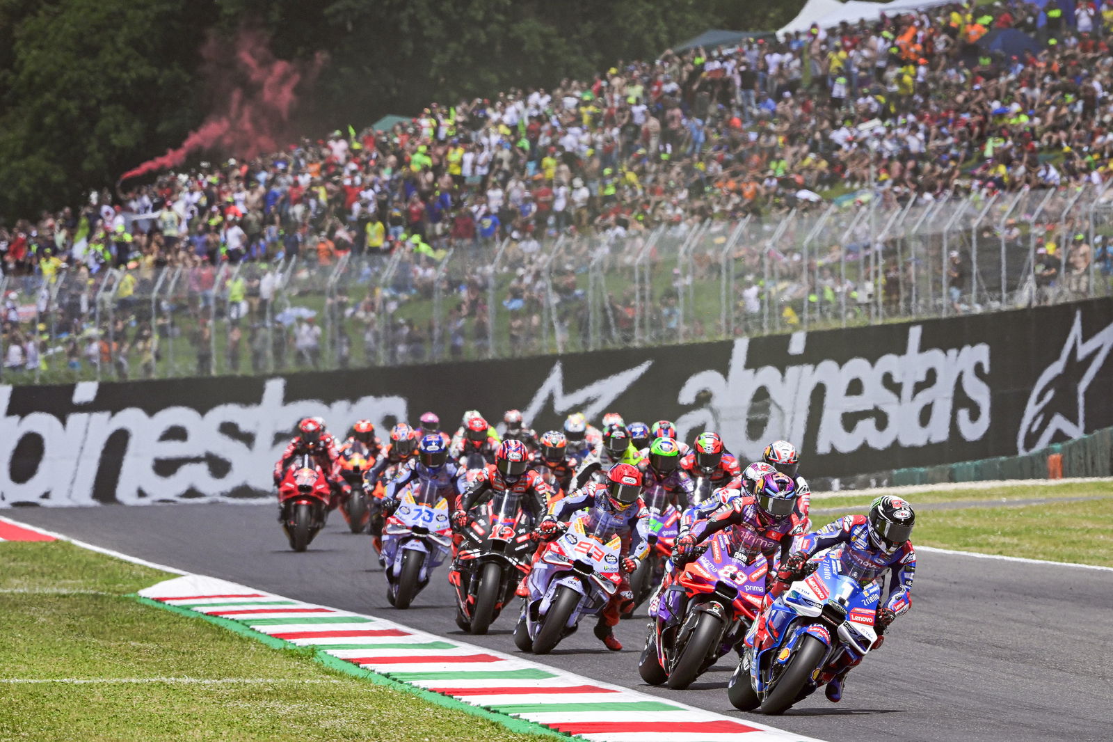 Francesco Bagnaia leads 2024 MotoGP Italian Grand Prix. - Gold and Goose