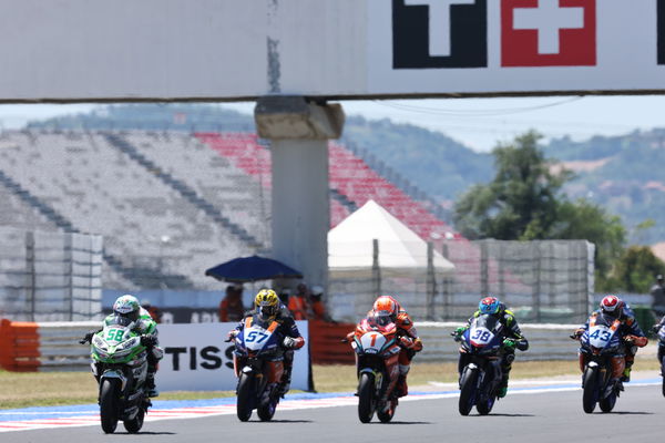 Inigo Iglesias leads WorldSSP300, 2024 Emilia-Romagna WorldSBK. - Gold and Goose