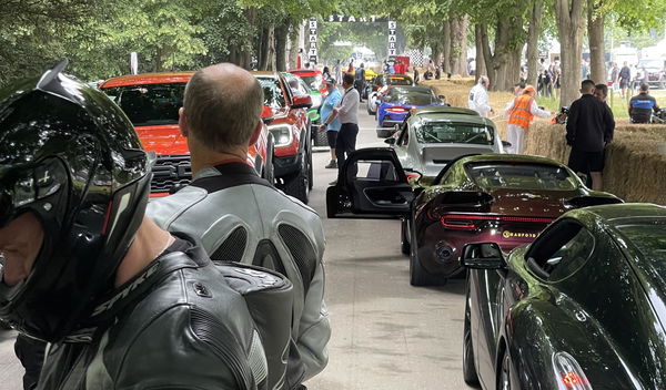 Waiting to head up the hill at Goodwood Festival of Speed