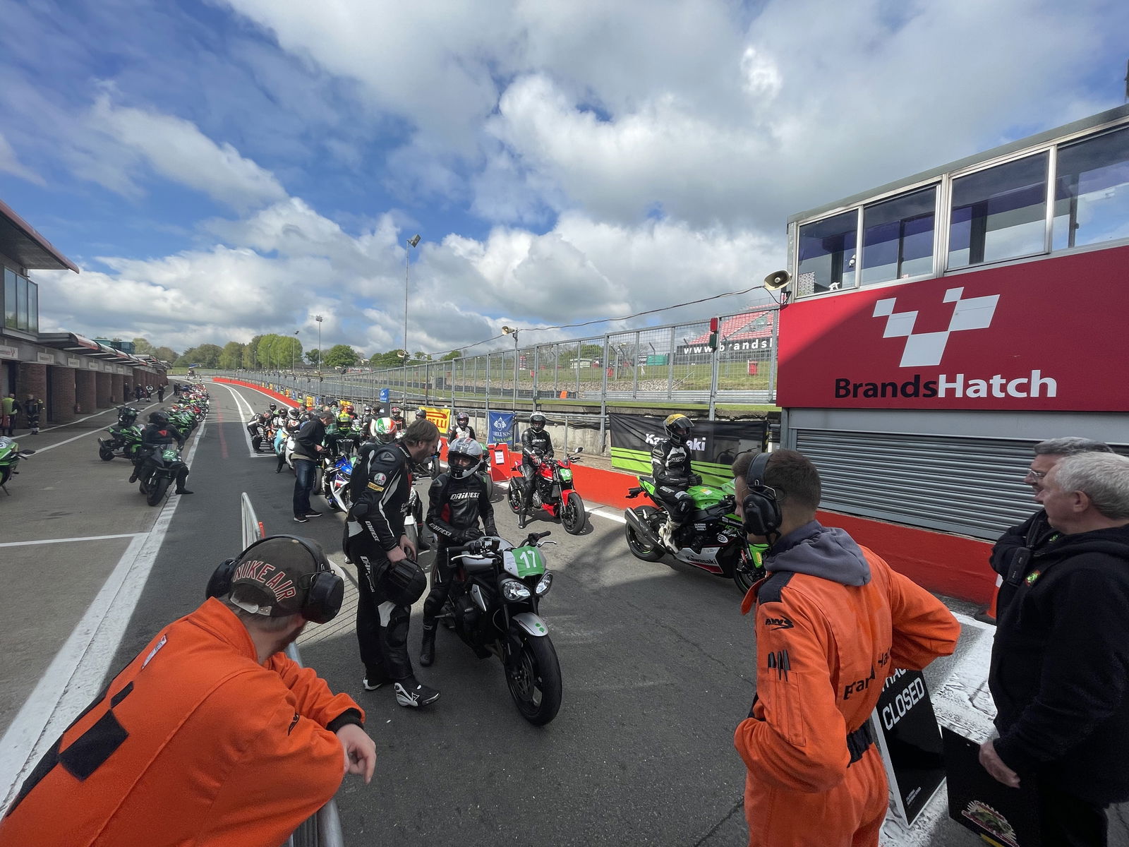 brands hatch motorcycles in paddock