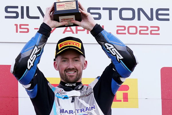 Jack Kennedy, 2022 Silverstone British Supersport podium. - Mar-Train Racing.