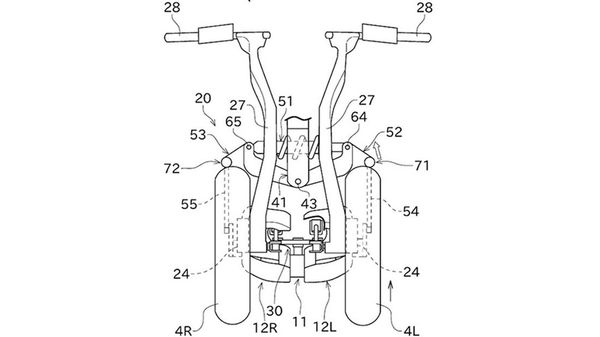 Tilting Quad motorcycle