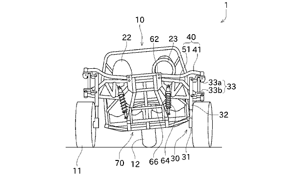 Kawasaki leaning three wheeler