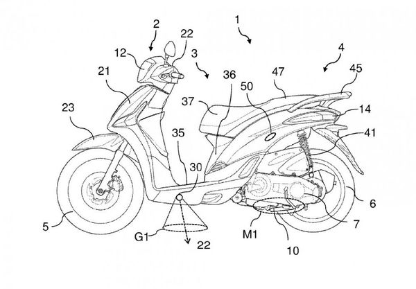 courtesy light patent for a motorcycle