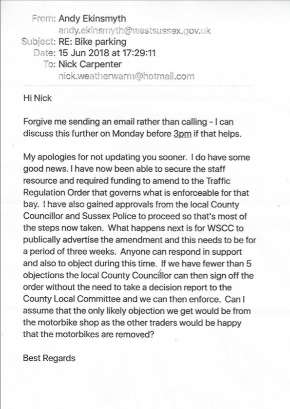 Vile Council? West Sussex bike parking clampdown
