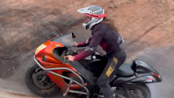 Suzuki Hayabusa in Moab. - Matt Spears/YouTube