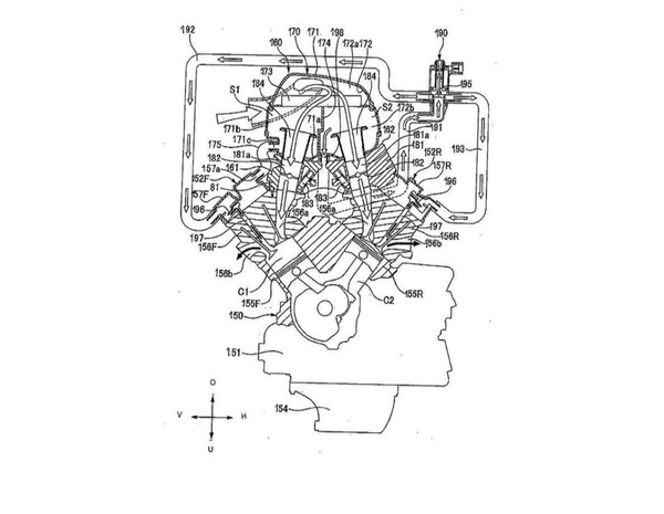 Honda V4 Engine Patent [credit: Moto.it]