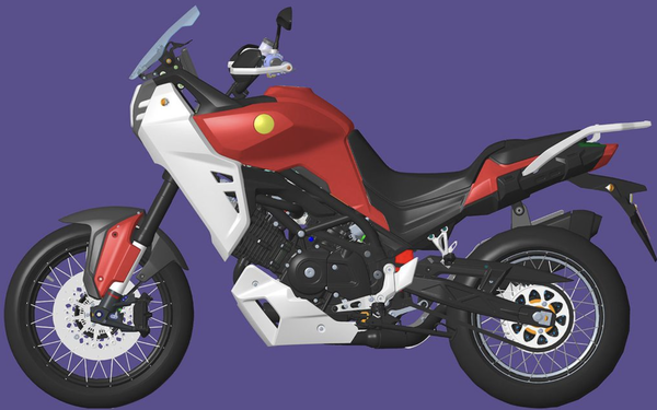 Benelli V-Twin 650 ADV Render