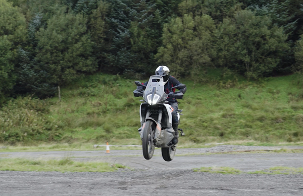 a KTM 790 Adventure being ridden off-road