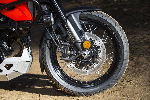 Suzuki V-Strom 650 front tyre. - Suzuki/Jamie Morris