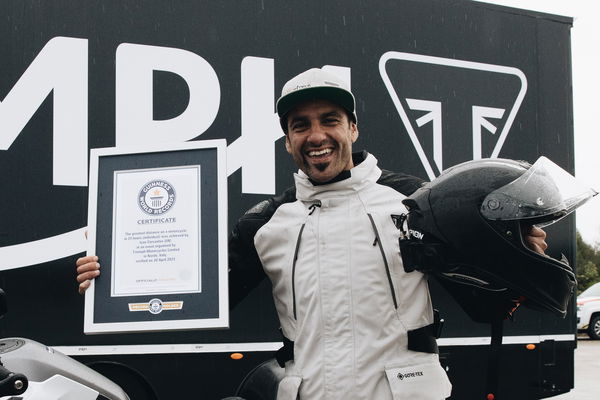 Ivan Cervantes with Guinness World Record certificate, Nardo. - Triumph