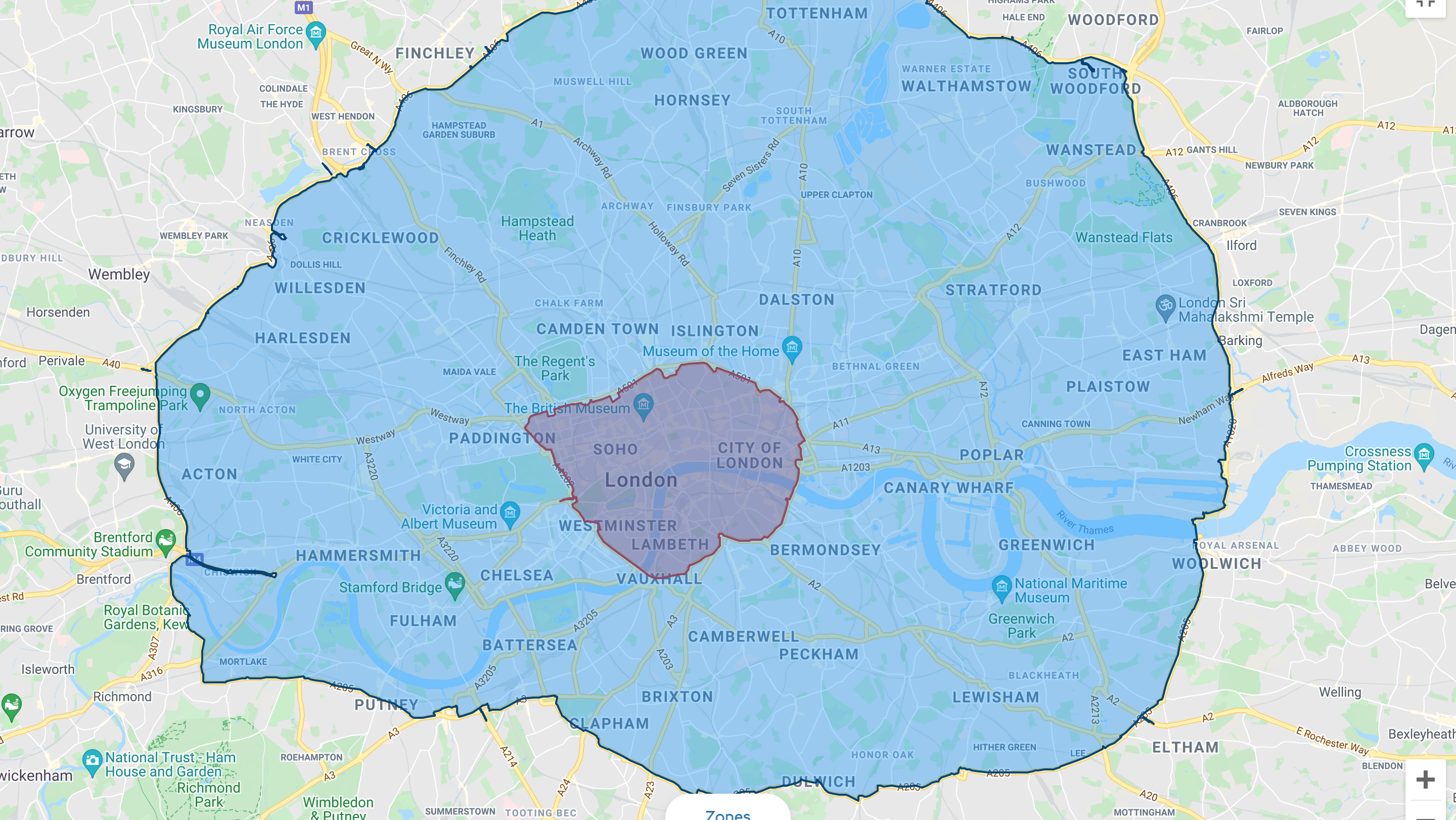 ULEZ map October 2021