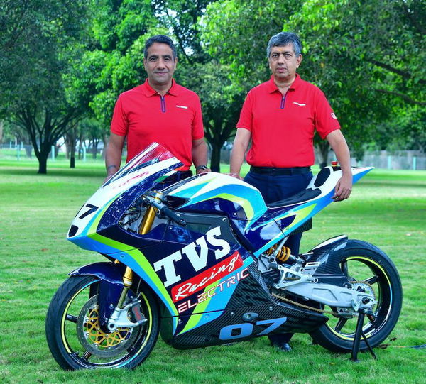 A racing motorcycle from TVS