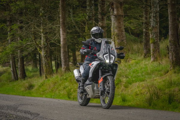 a KTM 790 Adventure being ridden off-road