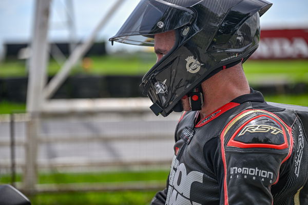 Near 40-degree heat wasn't great for riding on track!